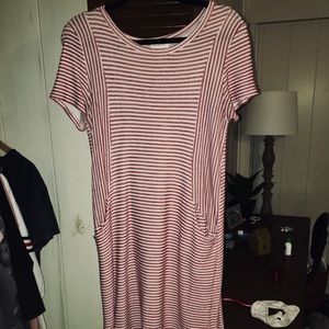 Red and white stripe maxi dress!!